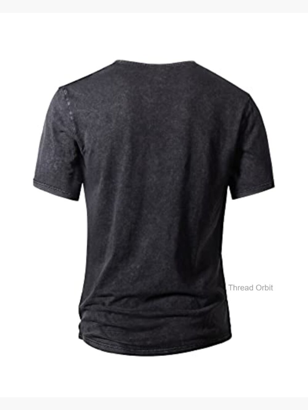 Mens Distressed Henley Shirt Retro Short Sleeve Tee Casual Button Down Washed - Picture 2 of 4
